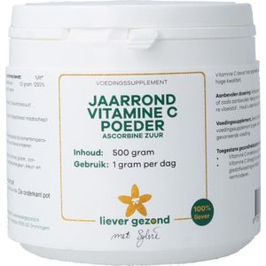 Liever Gezond Vitamine c poeder zuur jaarrond 500g