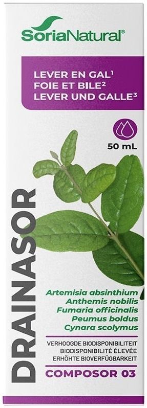 Soria Natural - Drainasor Composor Druppels - 50ml - Voedingssupplement