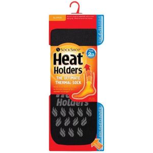 heat holders Mens socks anti slip 6-11 black/grey 1paar