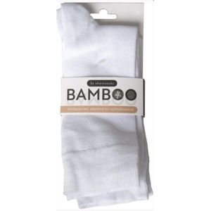 Bamboo Organic Airco korte sokken wit maat 43-47 3 paar