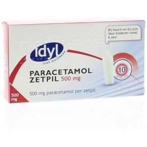 Idyl Pijnstillers paracetamol zetpil 500mg 10 stuks