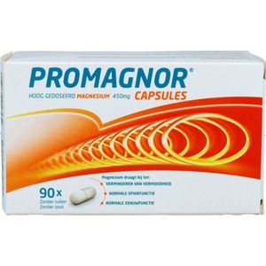 Promagnor - Capsules - Magnesium - 90 Stuks - 450 mg