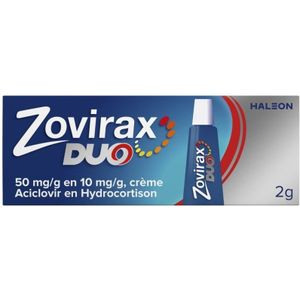 Zovirax - Koortslipcrème Duo - 2 gram - Effectieve Behandeling voor Koortsblaasjes