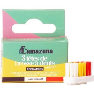 Lamazuna - Set van 3 Tandenborstelkoppen - Zacht - Kinderen