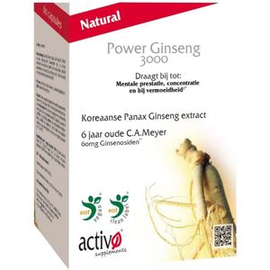 Activo Power ginseng 3000 60 Vegan Capsules
