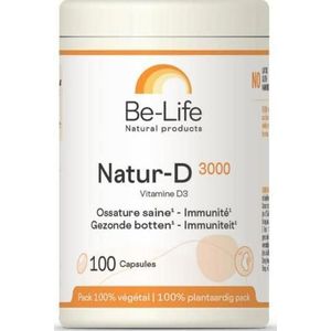 Be-Life - Natur-D 3000 - Voedingssupplement - 100 Capsules