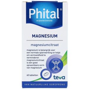 Phital - Magnesium - 200mg - Mineralenpreparaat - Goed Opneembaar