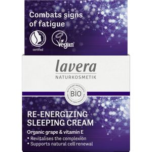 Lavera - Re-Energizing Sleeping Cream - Nachtcreme - 50 Milliliter - Bio