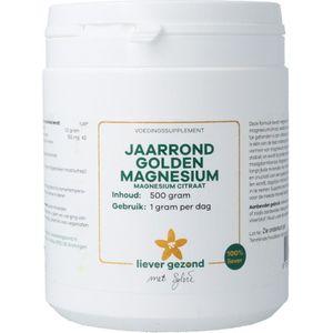 Liever Gezond Golden magnesium poeder jaarrond 500g