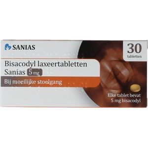 Bisacodyl Laxeertabletten - 5 mg - Maagsapresistent - Sanias