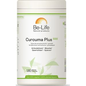 Be-Life - Curcuma Plus 5000 - Voedingssupplement - Kurkuma - Granaatappel - Zwarte Peper - Vitamine D3