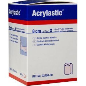 Acrylastic - Compressie- en Steunverband - Beige - 100% Katoen - 4,5m x 8cm