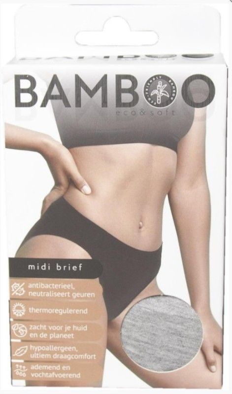 Naproz - Bamboo Midi Brief - Grijs - Onderbroek - Hypoallergeen en Antibacterieel