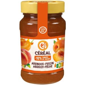 Céréal Jam abrikoos perzik minder suiker 270 gram