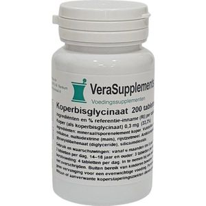 VeraSupplements - Koperbisglycinaat - Tabletten - 0,3 mg per tablet