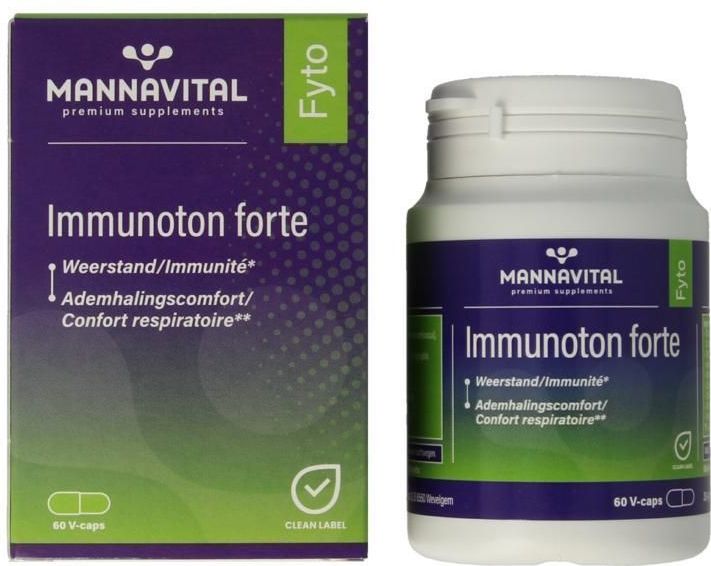 Immunoton Forte - Ondersteuning Immuunsysteem - Met Echinacea en Ginseng - 60 Capsules