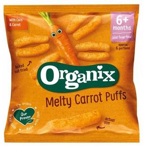 organix goodies Melty corn puffs carrot 6+ maanden bio 20g