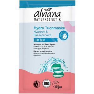 Alviana - Hydro Sheet Masker - Gezichtsmasker - Met Hyaluron en Biologische Aloë Vera