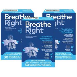 Breathe Right - Neusstrips - Transparant - 90 Stuks