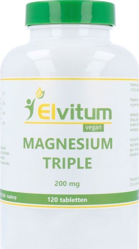 Elvitum - Magnesium Triple - Tabletten - 200mg - 120 Stuks