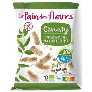 Le Pain Des Fleurs Chips gepoft boekweit-60% zout bio glutenvrij vegan 75 Gram