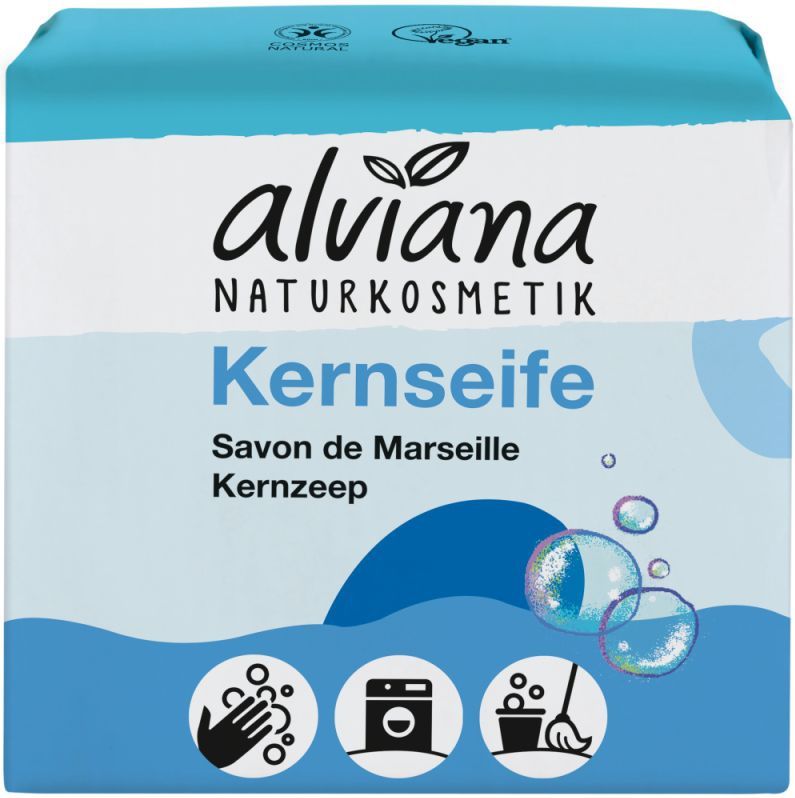 Alviana - Kernzeep - 100 g - Hypoallergeen - Universele Zeep voor Persoonlijke Hygiëne en Huishoudelijke Reiniging