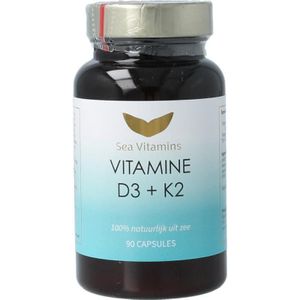 Sea Vitamins - Vitamine D3 K2 - Multivitaminen - 50 mcg - Vegan