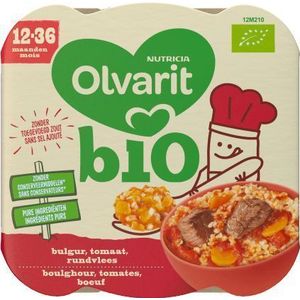 Olvarit Bulgur tomaat rundvlees 12m210 bio 230 G