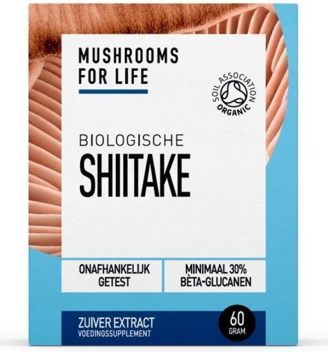 Mushrooms4Life - Shiitake Poeder - Bio - 60 gram