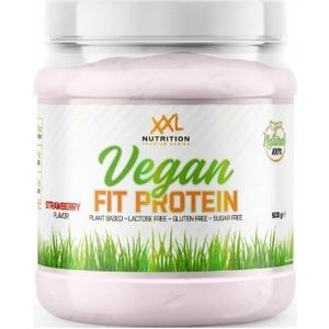 xxl nutrition Xxl fit protein vegan aardbei 500gr