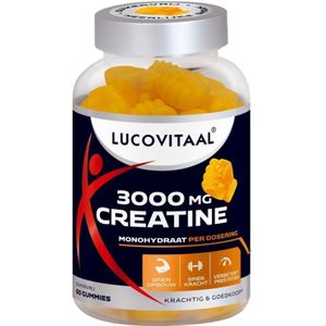 Lucovitaal - Creatine 3000mg - Gummies - Citroensmaak - 60 stuks