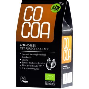 CoCoa Amandelen pure chocolade raw 70gr