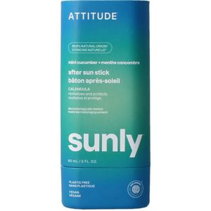 ATTITUDE SUNLY After Sun Stick - Mint & Komkommer - ECO - 100% Natuurlijk - Vegan - Plasticvrij