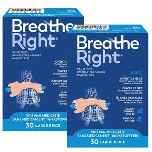 Breathe Right Neusstrips large beige 60 Stuks
