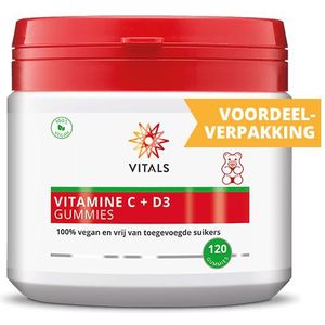 Vitals Vitamine c + d3 gummies voordeelverpakking 120st