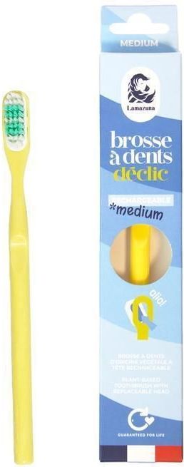 Lamazuna - Tandenborstel - Medium - Mimosa Geel - 1 Stuk