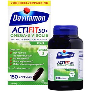 Davitamon Actifit 50 plus omega-3 visolie 150 capsules