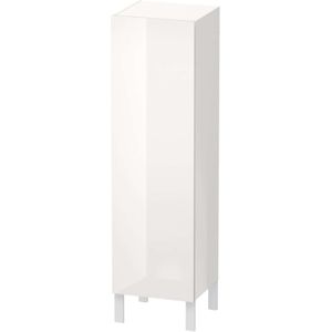 Duravit L-Cube - Hoge badkamerkast 132x40x36 cm, links, glanzend wit LC1178L2222