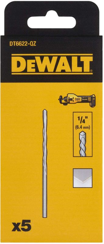 DeWALT - Droogbouwfrees DT6622 - Houtfrees - 1/4 inch - 5 Stuks