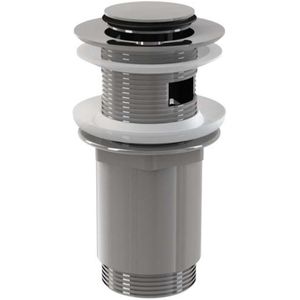 Alcadrain Toebehoren - Wastafeluitloop 5/4" met overloop, ClickClack, metaal A391