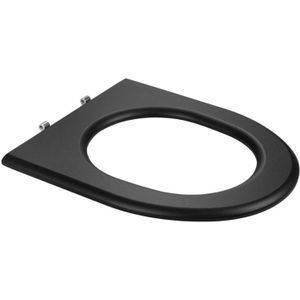 Sanela RVS toiletten - Toiletzitting, zwart SLZN 31A