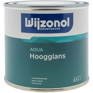 Wijzonol Aqua Hoogglans 500 ML Kleur - Deur & Kozijn Trap Aflakken - Waterbasis - Verfwinkel is tot 50% goedkoper