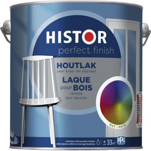 Histor Perfect Finish Houtlak - Mat 2,5 liter Kleur - Deur & Kozijn Aflakken - Waterbasis - Verfwinkel is tot 50% goedkoper
