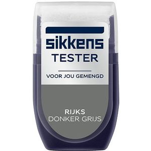 Sikkens RIJKS kleuren tester - RIJKS Donker Grijs 30 ML 1 Stuk Kleur - Muurverf - Verfwinkel is tot 50% goedkoper