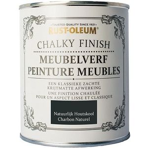 Rust-Oleum Chalky Finish Meubelverf - Natuurlijke Houtskool 750 ML - Meubels Aflakken - Verfwinkel is tot 50% goedkoper