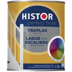 Histor Perfect Finish Traplak (anti-slip) 750 ML Donkere kleur - Trap Aflakken - Waterbasis - Verfwinkel is tot 50% goedkoper