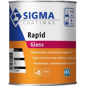 Sigma Rapid Gloss 1 liter Donkere kleur - Aflakken - Verfwinkel is tot 50% goedkoper
