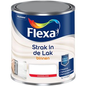 Flexa Strak in de Lak Binnenlak Hoogglans 1 liter Kleur - Deur & Kozijn Meubels Aflakken - Verfwinkel is tot 50% goedkoper