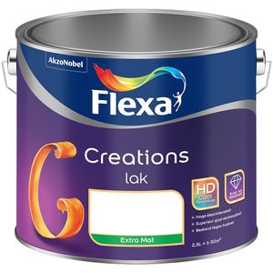 Flexa Creations Lak Extra Mat 2,5 liter Kleur - Aflakken - Verfwinkel is tot 50% goedkoper
