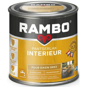 Rambo Pantserlak Interieur Transparant Zijdeglans - Puur Eiken 0,25 Liter - Deur & Kozijn Meubels Beitsen - Verfwinkel is tot 50% goedkoper